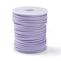 45M Faux Suede Cord, Faux Suede Lace, Lilac, 2~2.5x1.5~2mm, about 50 Yards(45m)/Roll(LW-M003-21)