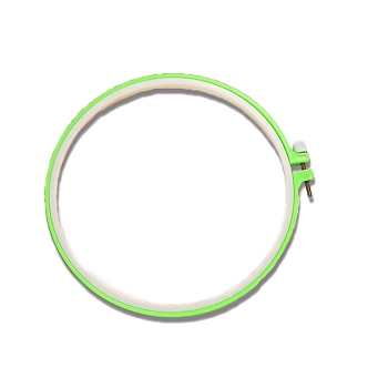 Round ABS Plastic Cross Stitch Embroidery Hoops, Embroidered Display Frame, Sewing Tools Accessory, Random Color, 200mm, Inner Diameter: 180mm