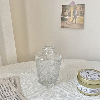 Mini Glass Vase, Micro Landscape Dollhouse Accessories, Pretending Prop Decorations, Clear, 55x100mm