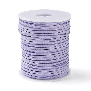 45M Faux Suede Cord, Faux Suede Lace, Lilac, 2~2.5x1.5~2mm, about 50 Yards(45m)/Roll