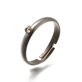 Adjustable 316 Surgical Stainless Steel Cuff Ring Settings, Stainless Steel Color, 3mm, Hole: 1.8mm, Inner Diameter: 175mm