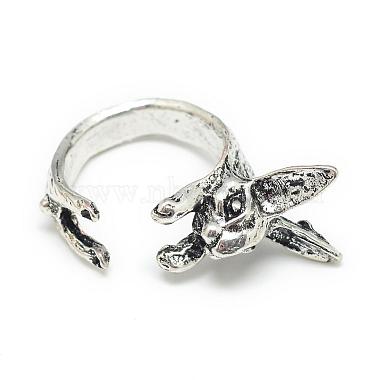 Adjustable Alloy Bunny Cuff Finger Rings(RJEW-S038-069)-2