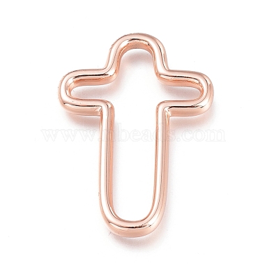 Real Rose Gold Plated Cross Brass Linking Rings