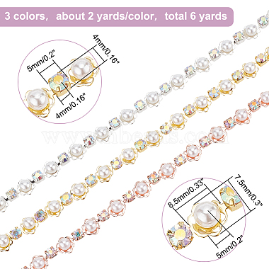 6 Yards 3 Colors AB Color Rhinestones Cup Chains(LCHA-NB0001-02)-2