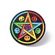 Rainbow Color Pride Flag Star & Skull Enamel Pin(JEWB-G019-01EB)-1