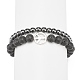 2Pcs 2 Style Natural Lava Rock & Synthetic Hematite Round Beaded Stretch Bracelets Set with Alloy Peace Sign(BJEW-JB08311)-5