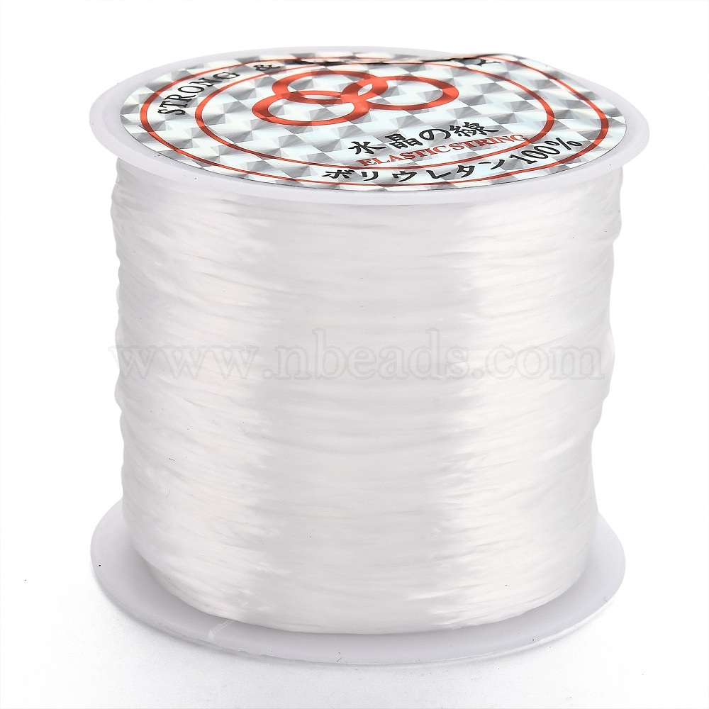 100m/Roll NBEADS A Roll of 1mm Clear Korean Elastic Stretch String Cord for Jewelry Making Bracelet Beading Thread