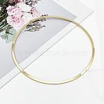 Zinc Alloy Choker Necklace Making, Rigid Necklaces, Light Gold, Inner Diameter: 5.31 inch(13.5cm), 4mm(NJEW-WH0002-250A-KCG)