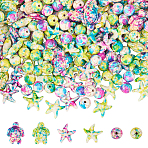 214Pcs 6 Styles Synthetic Turquoise Dyed Beads Strands, Mixed Shapes, Mixed Color, 7~18x7~15mm, Hole: 1~1.6mm(G-SC0003-67)