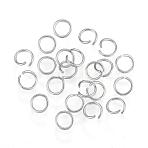 Tarnish Resistant 304 Stainless Steel Open Jump Rings, Round, Metal Connectors for DIY Jewelry Crafting and Keychain Accessories, Stainless Steel Color, 24 Gauge, 4x0.5mm, Inner Diameter: 3mm(STAS-F110-11P)