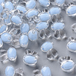 Transparent Acrylic Beads, Bead in Bead, Rabbit, Cornflower Blue, 15.5x12x9.5mm, Hole: 2mm, about 480pcs/500g(TACR-S152-05A-SS2113)