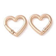 Alloy Spring Gate Rings, Heart, Light Gold, 25x26x4mm(PALLOY-P305-01B-KCG)