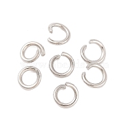 Tarnish Resistant 304 Stainless Steel Jump Rings, Open Jump Rings, Stainless Steel, 18 Gauge, 6x1mm, Inner Diameter: 4mm(STAS-R049-6x1mm)