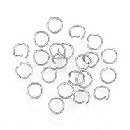 304 Stainless Steel Open Jump Rings, Metal Connectors for DIY Jewelry Crafting and Keychain Accessories, Stainless Steel Color, 24 Gauge, 4x0.5mm, Inner Diameter: 3mm(STAS-F110-11P)