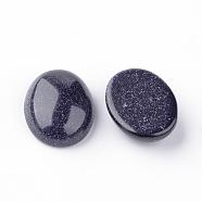 Synthetic Blue Goldstone Cabochons, Oval, 16x12x4~5mm(G-S240-22)