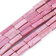 Natural Rhodonite Beads Strands, Cuboid, 13x4x4mm, Hole: 0.8mm, about 29pcs/strand, 15.35 inch(39cm)(G-F247-35)