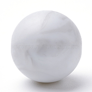 Food Grade Eco-Friendly Silicone Beads, Round, Gainsboro, 12mm, Hole: 2mm(SIL-R008B-00)