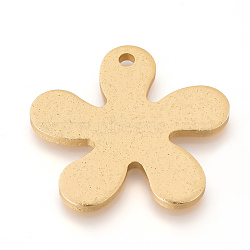 Eco-Friendly Aluminium Pendants, Laser Cut Pendants, Flower, Gold, 37x38.5x2~2.5mm, Hole: 3mm(ALUM-Q001-48A)