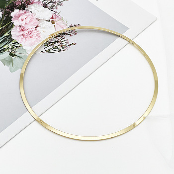 Zinc Alloy Choker Necklace Making, Rigid Necklaces, Light Gold, Inner Diameter: 5.31 inch(13.5cm), 4mm