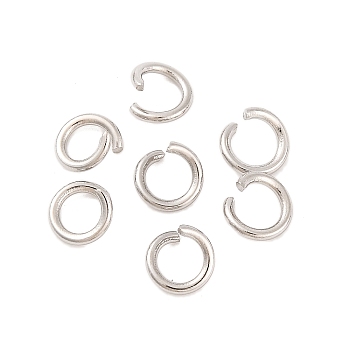 Tarnish Resistant 304 Stainless Steel Jump Rings, Open Jump Rings, Stainless Steel, 18 Gauge, 6x1mm, Inner Diameter: 4mm