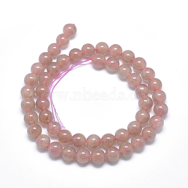 Natural Strawberry Quartz Beads(G-E481-02-8mm)-2
