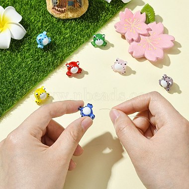 7Pcs 7 Colors Handmade Lampwork Beads(LAMP-CJ0002-15)-5