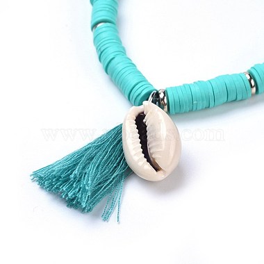 Handmade Polymer Clay Heishi Beads Stretch Bracelets(BJEW-JB04251-M)-3