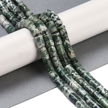 Natural Green Spot Jasper Beads Strands(G-C128-A17-01)-2