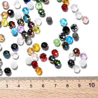 Faceted Rondelle Electroplate Glass Beads Strands(EGLA-X0003-6x4mm)-3
