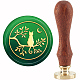 Brass Wax Seal Stamp with Handle(AJEW-WH0184-1096)-1