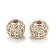 Brass Micro Pave Clear Cubic Zirconia Beads(ZIRC-D274-02G-01)-1