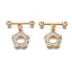 Brass Micro Pave Clear Cubic Zirconia Toggle Clasps(X-KK-Q278-013-NF)-1