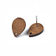Accessoires de boucles d'oreilles en bois de noyer(X-MAK-N033-007)-4