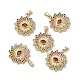 Brass Colorful Cubic Zirconia Pendants(KK-E068-VA220-2)-4