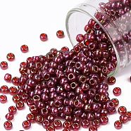 TOHO Round Seed Beads, Japanese Seed Beads, (331) Gold Luster Wild Berry, 8/0, 3mm, Hole: 1mm, about 220pcs/10g(X-SEED-TR08-0331)