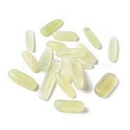 Natural New Jade Beads, No Hole/Undrilled, Nuggets, 25~46.5x8.5~14.5x4.6~10mm, about 105pcs/500g(G-A023-01Q)