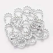 201 Stainless Steel Charms, Horse Shoe, Stainless Steel Color, 13.5x9.7x1mm, Hole: 1.5mm(STAS-S105-T199)