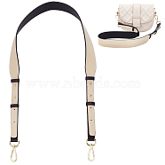 Leather Adjustable Bag Straps, with Zinc Alloy Swivel Clasp, Beige, 102~116x4cm(FIND-WH0139-26)