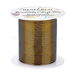 Round Copper Wire, for Wire Wrapped Jewelry Making, Antique Bronze, 22 Gauge, 0.6mm, about 164.04 Feet(50m)/roll(CWIR-BC0006-02A-AB)