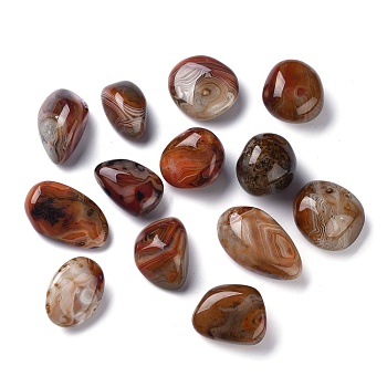 Natural Sardonyx Agate Home Display Decorations, Tumbled Stone, 45~66x29~45x18~40mm, about 13pcs/1000g
