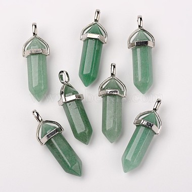 Natural Green Aventurine Double Terminated Pointed Pendants(X-G-F295-04A)-3