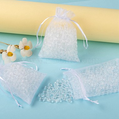 5 bolsas de regalo de organza estilo con cordón(OP-LS0001-01B)-6