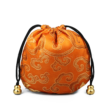 Dark Orange Silk Bags