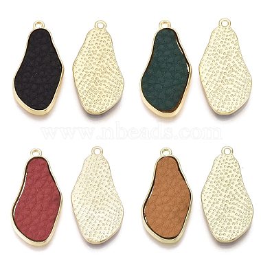 Light Gold Mixed Color Others Alloy+Imitation Leather Pendants