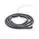 Matte Style Frosted Non-magnetic Synthetic Hematite Column Beads Strands(G-M079-04)-2