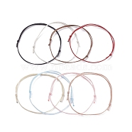 Adjustable Polyester Braided Cord Bracelet Making, Knot Bracelet, Mixed Color, 0.1cm, Inner Diameter: 1-7/8~3-1/2 inch(4.8~8.8cm)(AJEW-JB01110)