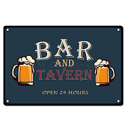 Vintage Metal Tin Sign, Wall Decor for Bars, Restaurants, Cafes Pubs, Bar and Tavern Pattern, 30x20cm(AJEW-WH0157-014)