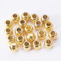 CCB Plastic European Beads, Large Hole Rondelle Beads, Golden, 10x8mm, Hole: 4mm(CCB-J028-09G)