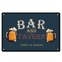 Vintage Metal Tin Sign, Wall Decor for Bars, Restaurants, Cafes Pubs, Bar and Tavern Pattern, 30x20cm(AJEW-WH0157-014)