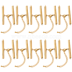 10 Sets Stainless Steel Curb Chain Extender, with Lobster Claw Clasps, Real 18K Gold Plated, 68x40mm & 17x40mm(STAS-BBC0008-21B-G)